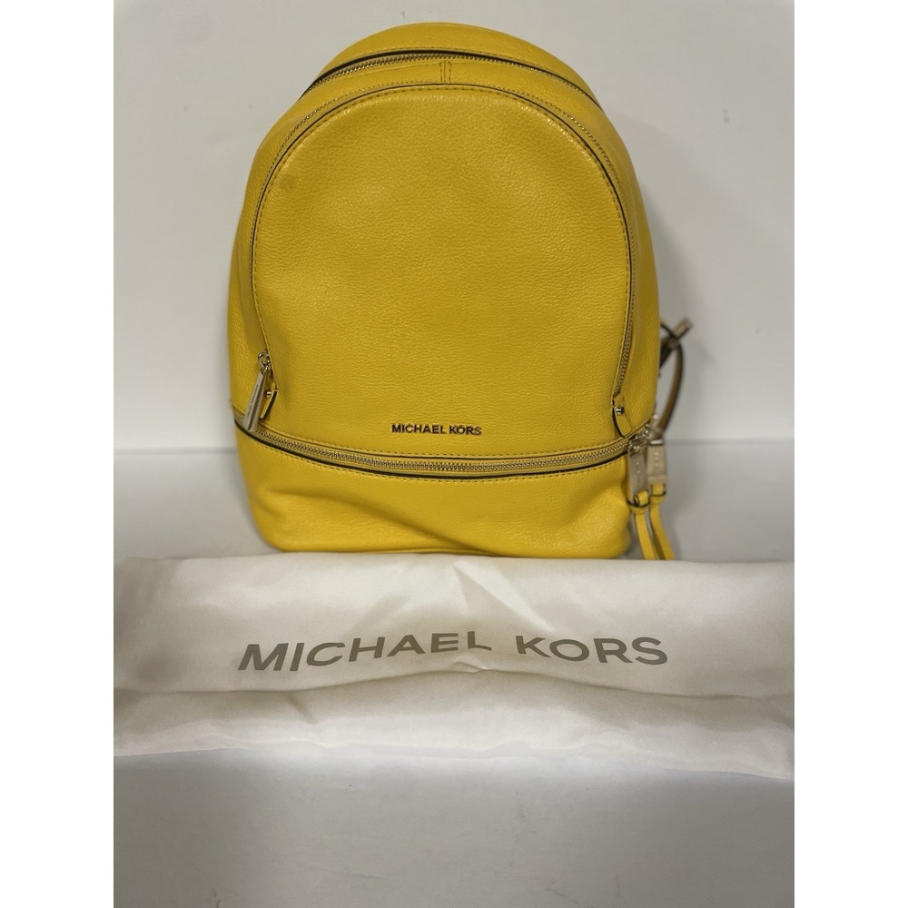 NWOT! Michael‎ Kors Yellow/Gold  Medium Leather Backpack